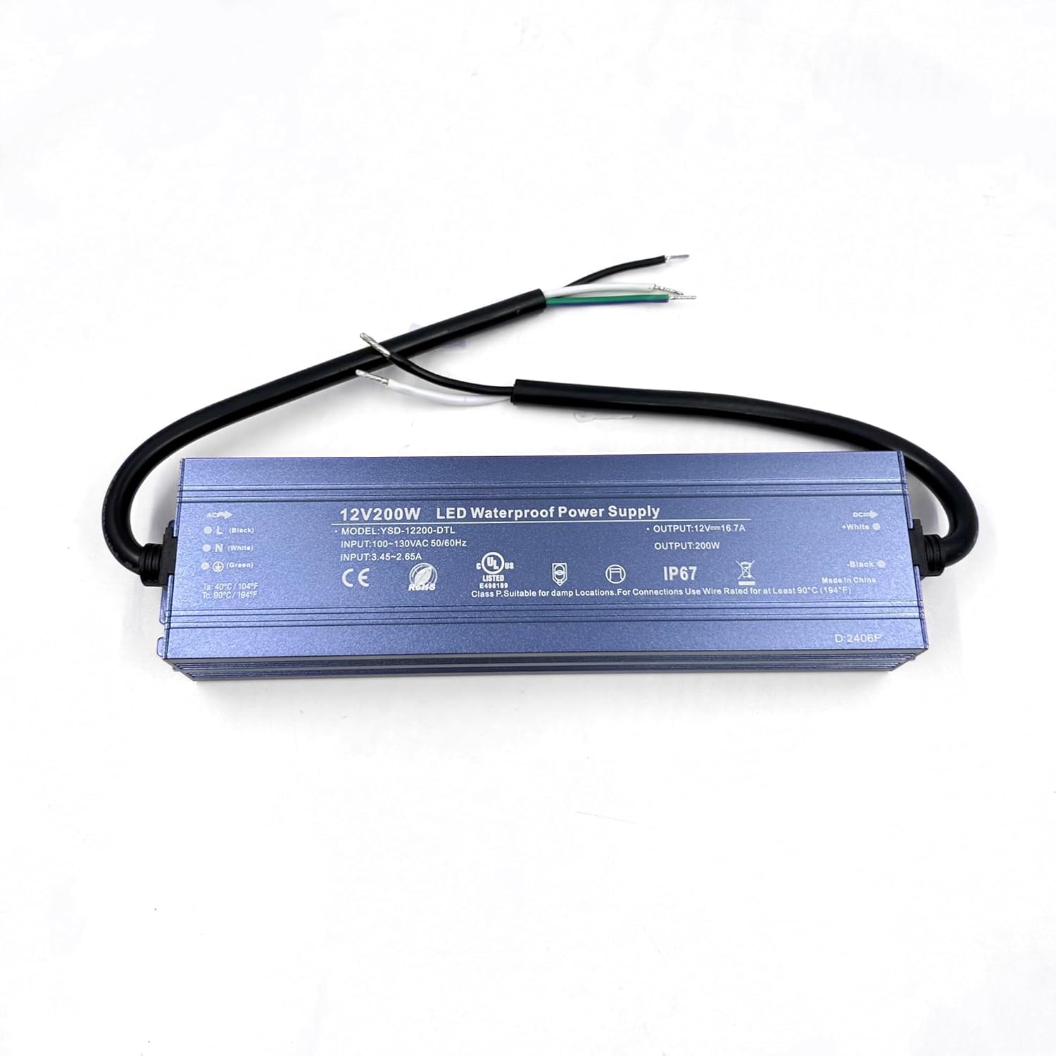 Q QINGCHEN 200pcs Daylight White 6500K Injection 0.72W 12 Volt DC LED Module for Signs with Power Supply 200W