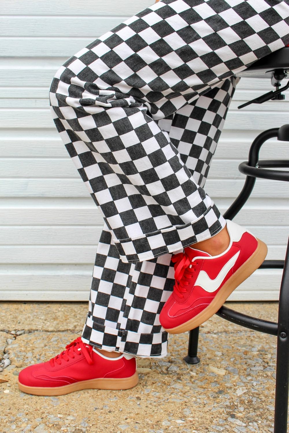 Forever Link Modern-12 Women's Low Top Lady Sneakers Lace-up Fashion Shoes - Image 7