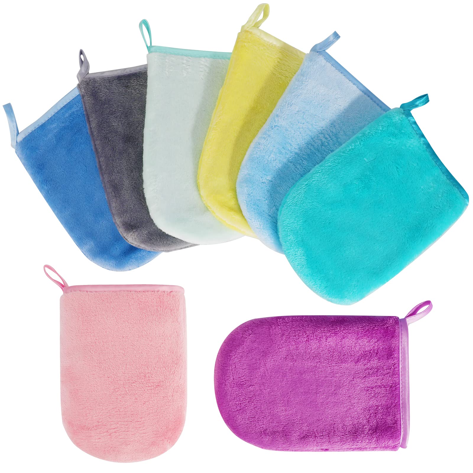 Lot de 2 gants de toilette en coton 500 gr/m2 16x21 cm LAGUNE noir, par
