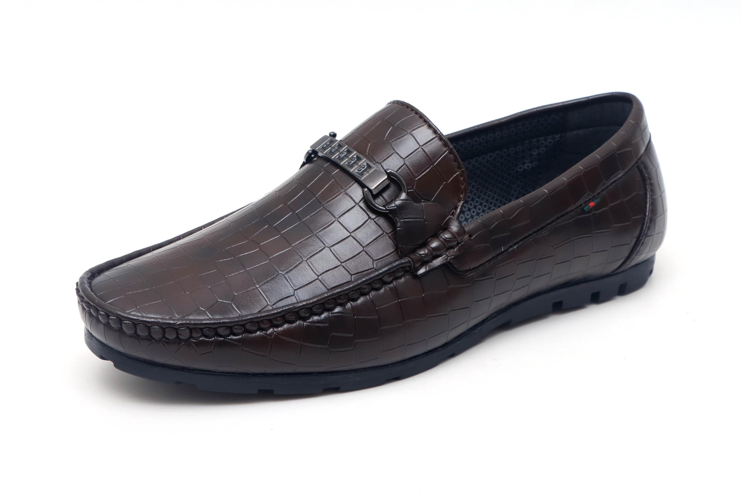 heels county Faux Leather Loafers Shoes for Men-picture-40