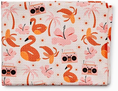 Miniatura 10 de Wildflowers - Toallas de cocina de microfibra  Patrón de color rosa y morado  Toalla de cocina de tela de gofre  Toallas de cocina súper