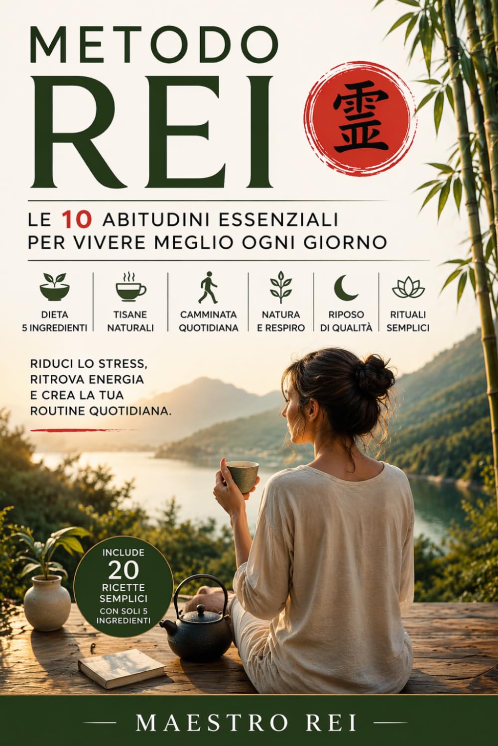 Vivere Meglio in 10 Minuti al Giorno: Il Metodo Rei: Dieta 5 Ingredienti, Tisane, Camminata e Rituali Anti-Stress