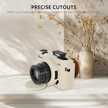 G7X Mark II Camera Case,Soft Silicone Protective Case Ultra-Thin Lightweight Cover for Canon PowerShot G7X Mark II Camera (Beige)