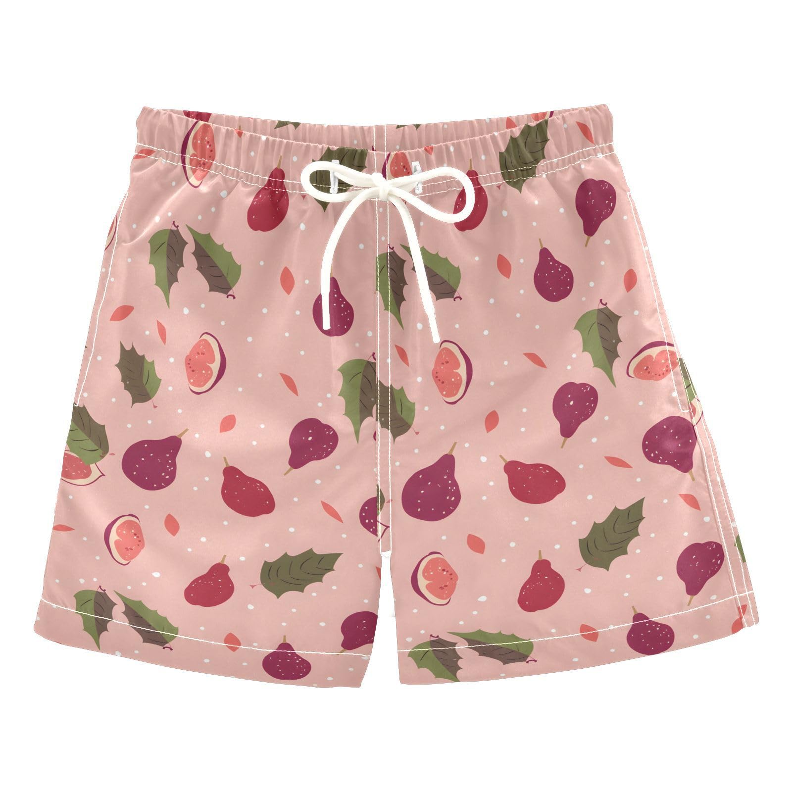 ALAZA Kangaroo Strawberry Leaf Boys Quick Dry Beach Board Shorts Kids Swim Trunks Bathing Suit Swimsuit 2T