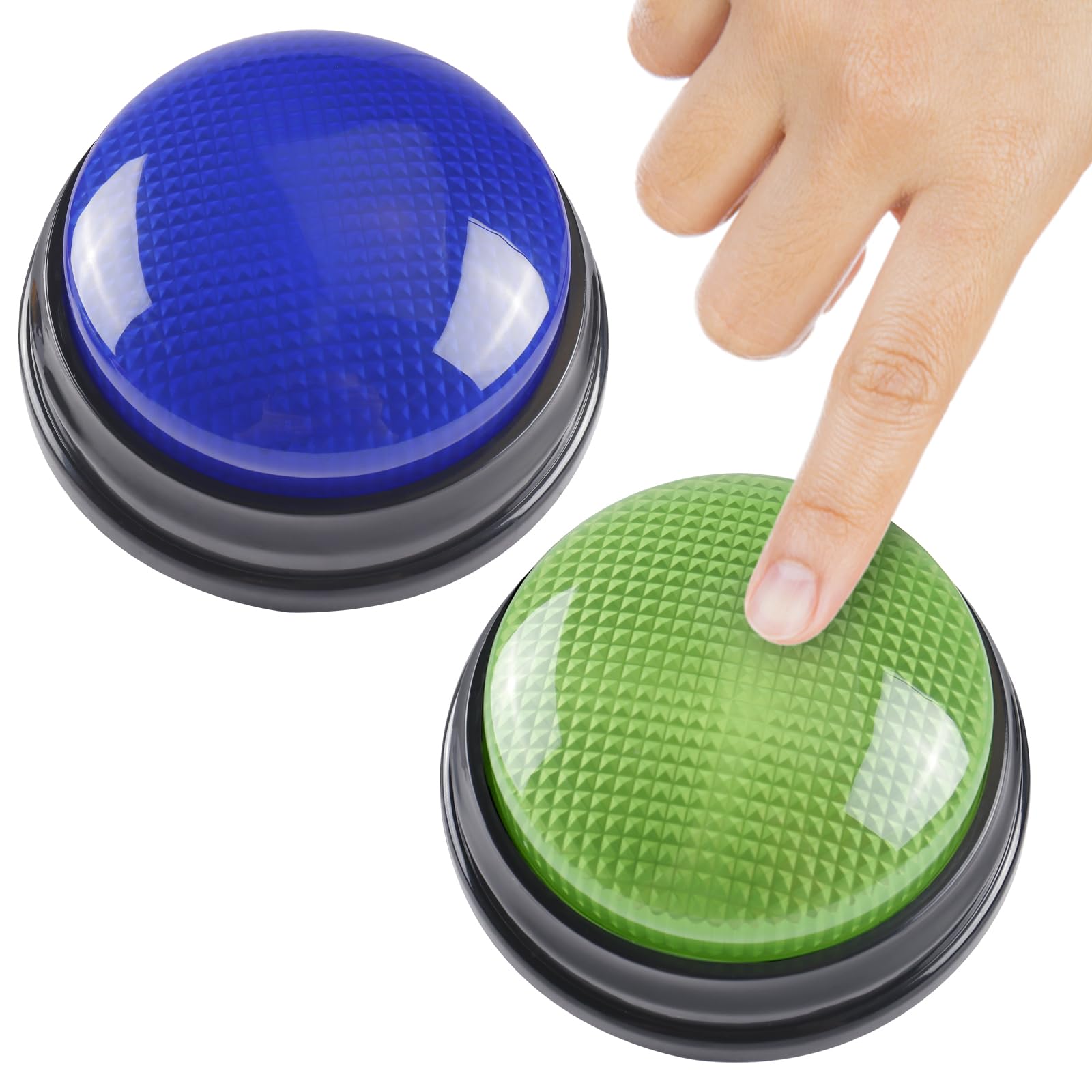 IBLESSU 2-Pack Buzzers for Trivia Games, Game Buzzers with Lights and Sound, Family Feud Buzzers, Answer Buzzers for Classroom and Trivia Nights