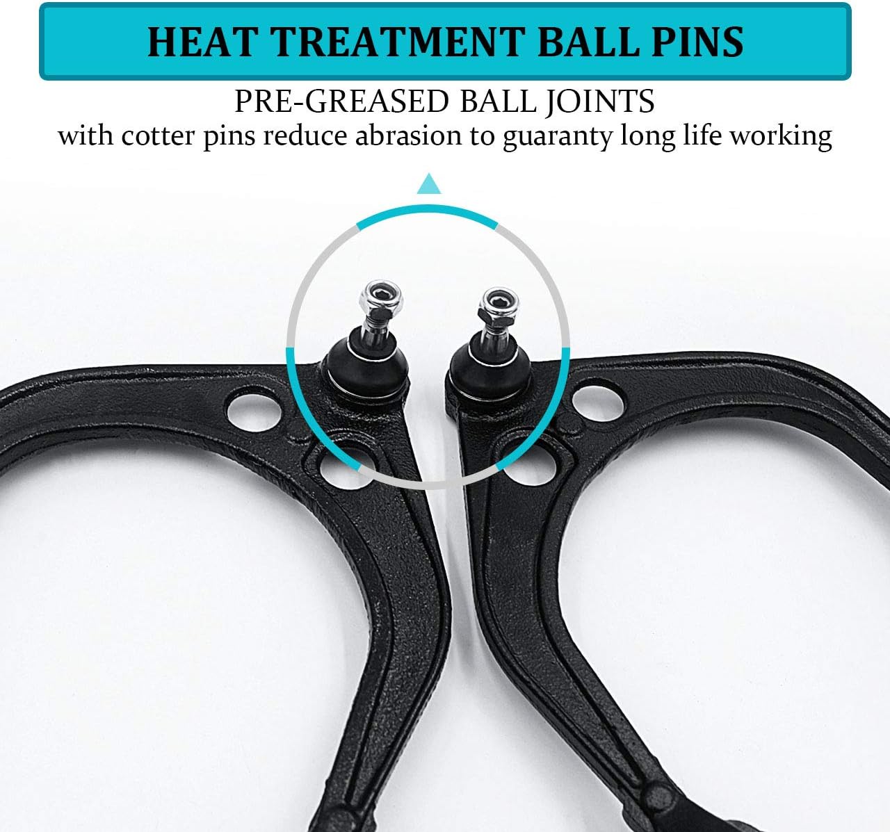 Front Upper Control Arm kit with Ball Joints Bushing K620177 K620178 Compatible with 2005-2019 Chrysler 300, 2008-2018 Dodge Challenger 2005-2008 Dodge Magnum 2006-2019 Dodge Charger -RWD