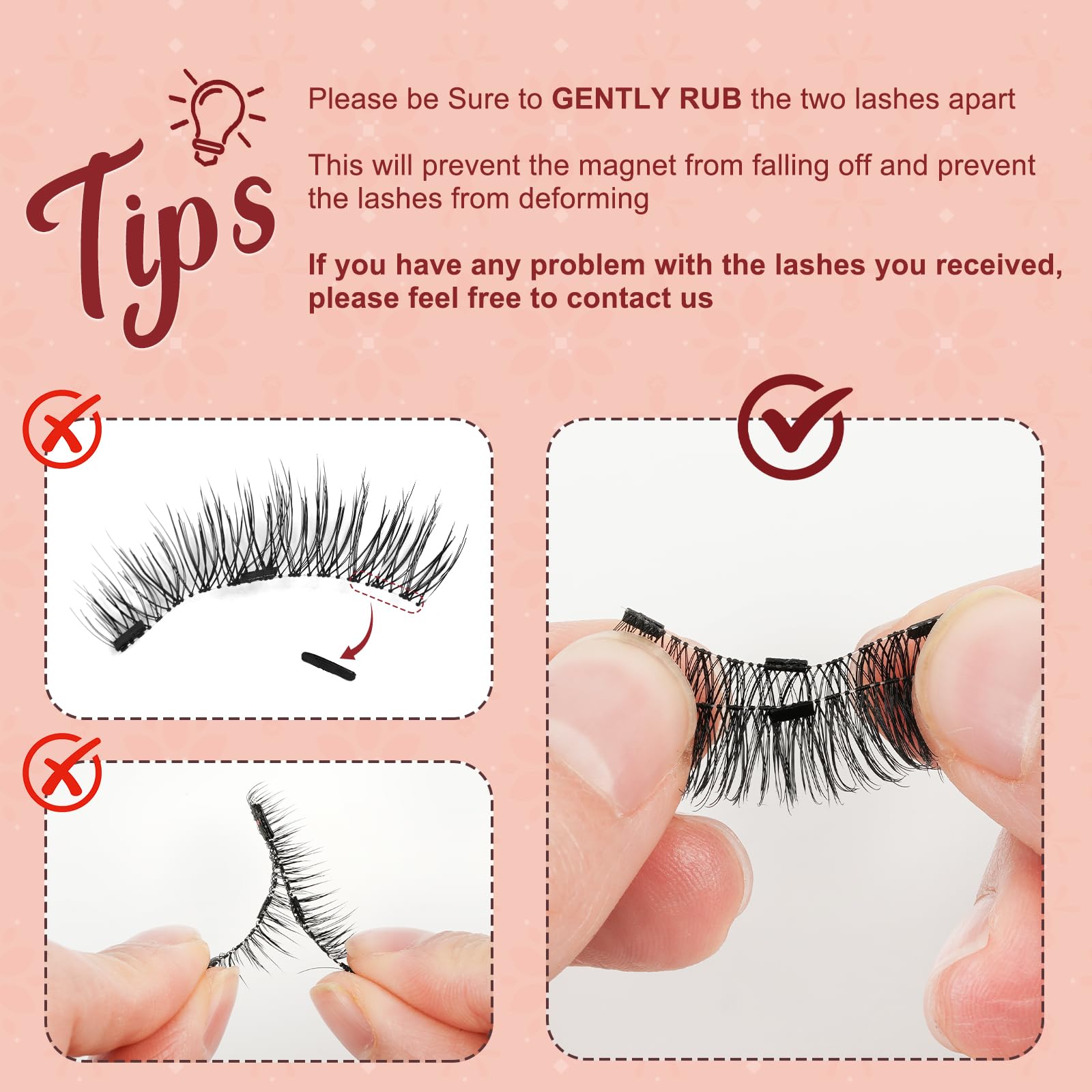 Higu clace Magnetic Eyelashes with Applicator, 1 Pair Reusable Magnetic Lashes Without Eyeliner, Magnetic Eyelashes Natural Look, No Glue Needed (XTY-A03) — view 7