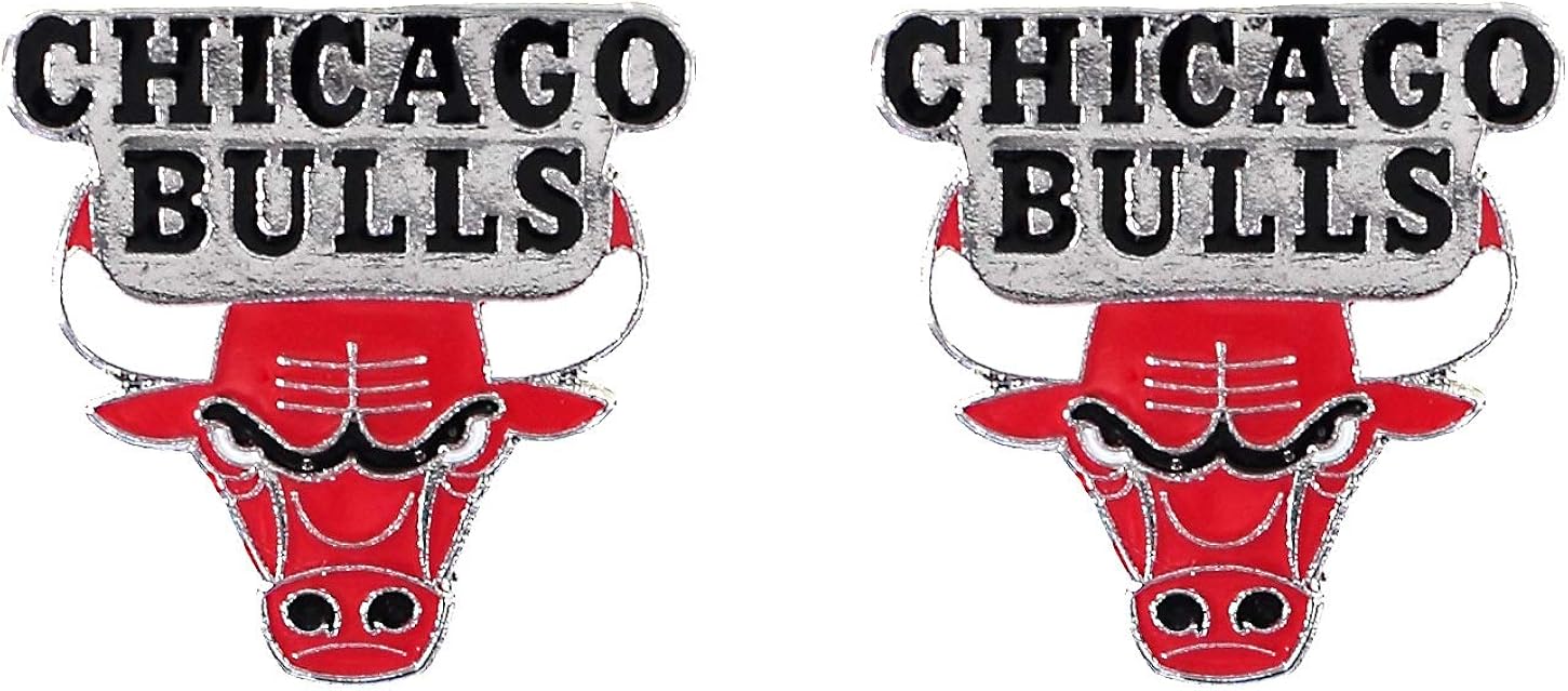 NBA Chicago Bulls Team Post Earrings : Clothing, Shoes & Jewelry