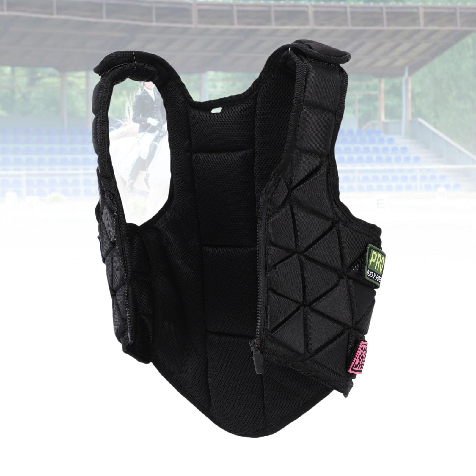 Tonysa Chaleco Protector Ecuestre Absorción de Impactos para Niños Niñas Entrenamiento de Equitación Unisex Poliéster