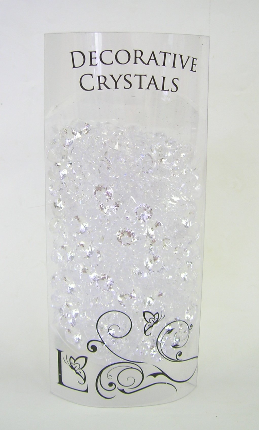 Lotus Imports Acrylic Decorative Diamond Crystals- Clear- 1cm