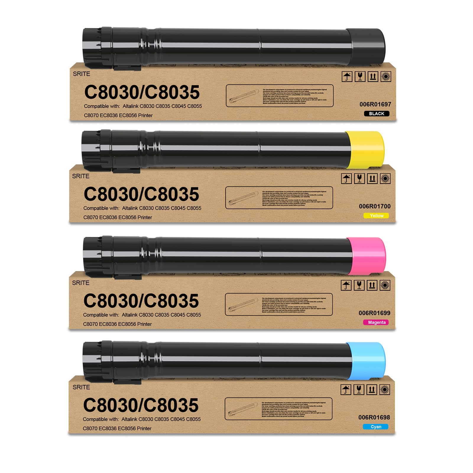 SRITE AltaLink C8030 C8035 C8045 Toner Cartridge 4-Pack