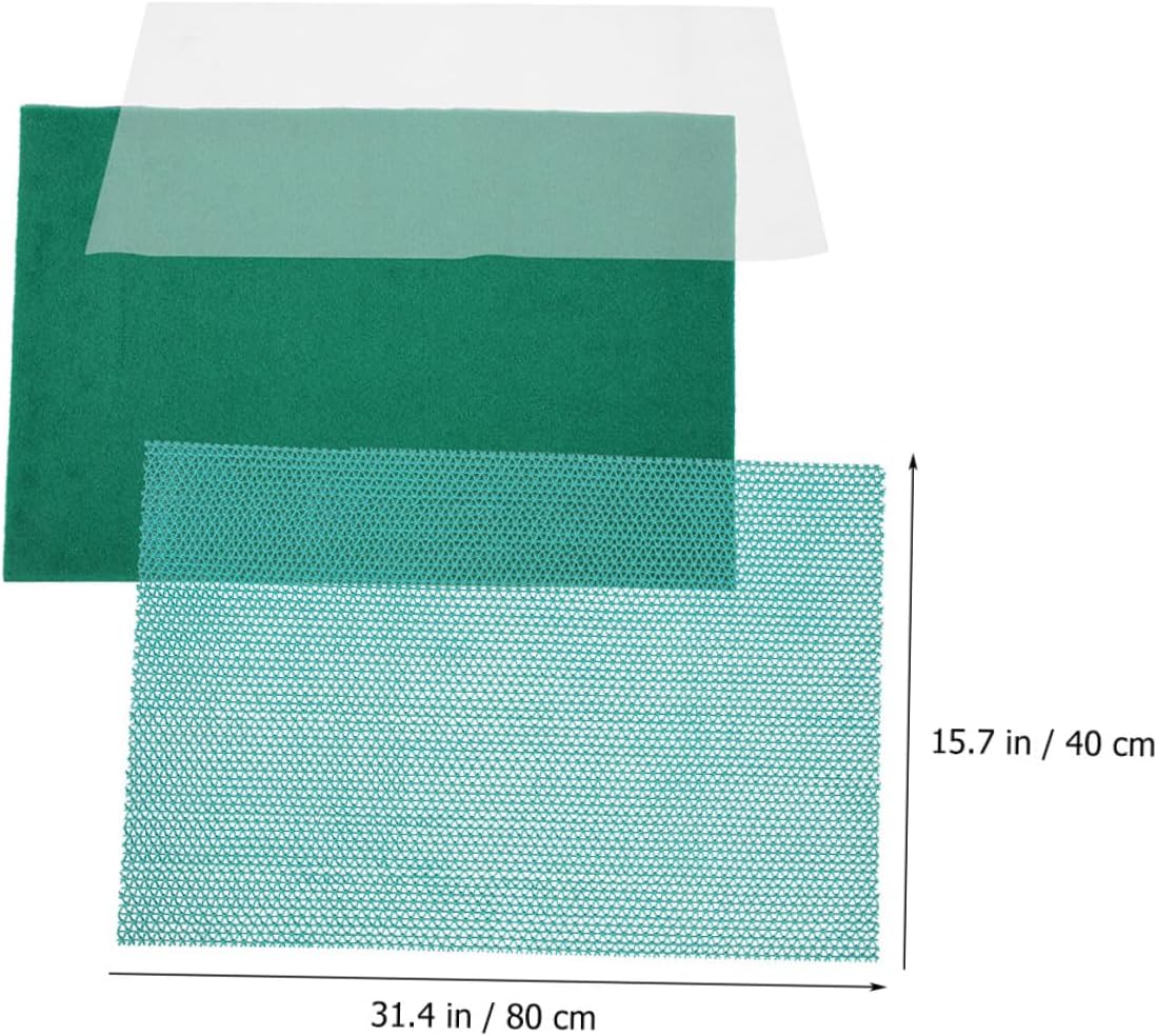 Reptile Carpet Mat Liner for Tortoise Bedding and Pet Terrariums Cage Mat Easy-Clean Reusable Substrate for Reptile Breeding Cage Green
