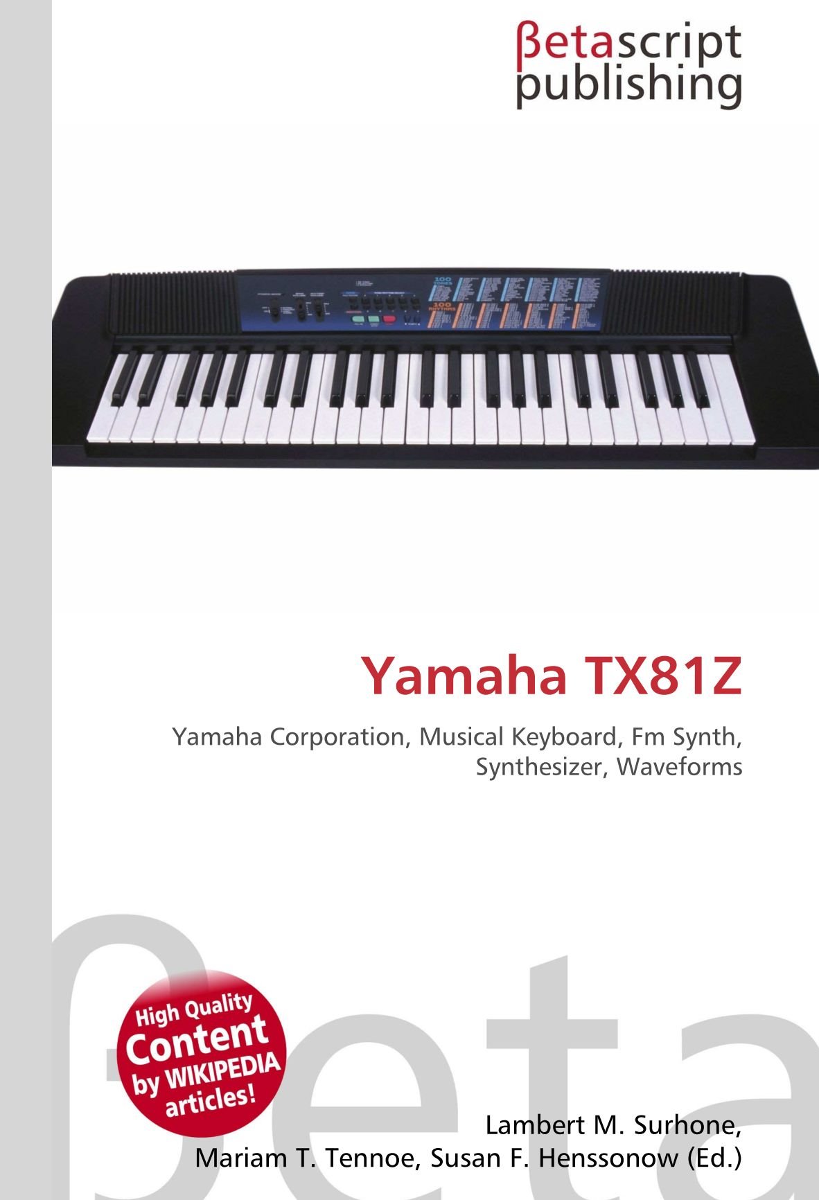 Yamaha TX81Z: Yamaha Corporation, Musical Keyboard, Fm Synth, Synthesizer, Waveforms