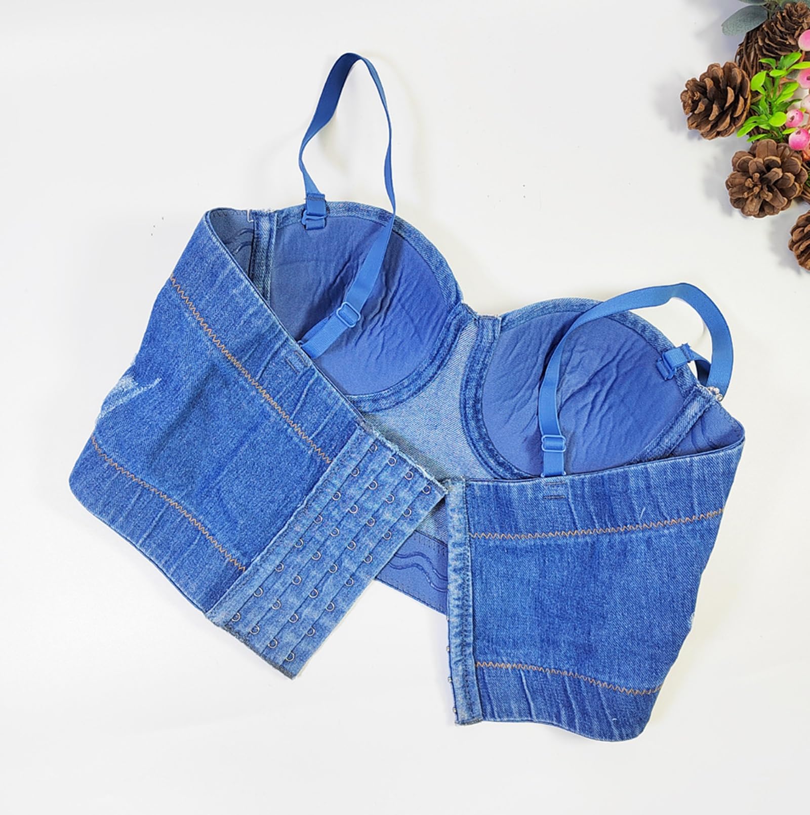 Bustier Sexy da Donna con Strass e Nappine Corsetti Top Lucido con Perline Abbigliamento da Festa e da Discoteca