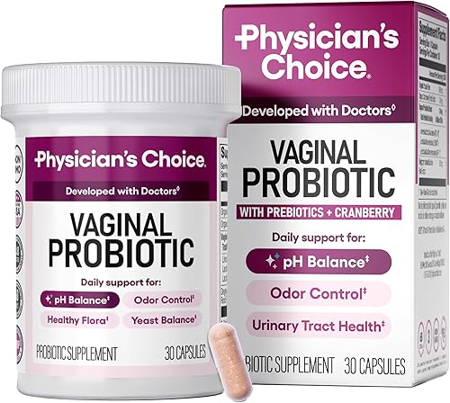 Physician's Choice Probióticos vaginales para mujeres, únicos con raíz de regaliz, equilibrio de pH, control de olor, levadura, microbioma vaginal y disponible en Yaxa Colombia