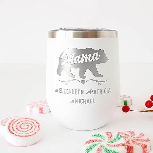 Vista 14 de Vaso de Mamá Oso, vaso personalizado para mamá Oro Rosa,Negro,Hot Pink,Rosado claro,Púrpura/Ombre Force.,Rojo,Azul (Sky Blue),Color verde