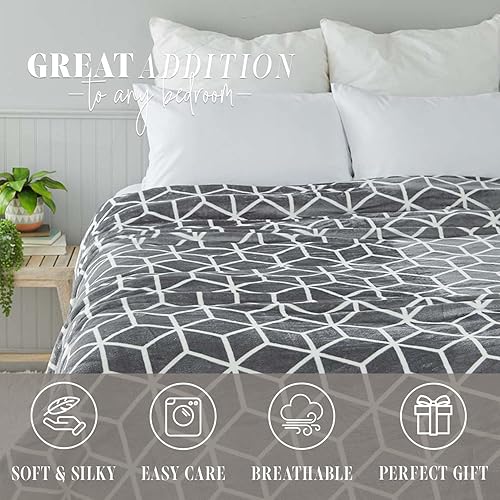 Miniatura 6 de Elegant Comfort Manta de Lujo con Sensación Aterciopelada, Manta Ligera para Todas las Estaciones, Ultra Suave, Suave, Acogedora-Mullida de Franela