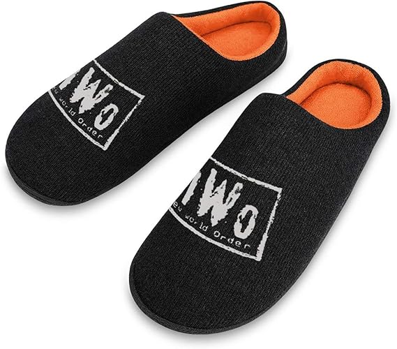 Amazon Co Jp ニュー ワールド オーダー プロレス団体 スリッパ 室内 おしゃれ メンズ ルームシューズ 静音 ふわふわ 防水 滑り止め 暖かい 通気性 来客 自宅 職場 秋冬用 防寒 洗濯可 耐久性 25 28 5cm 1組 シューズ バッグ