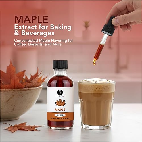 Miniatura 3 de Dolce Flav Extracto de arce  2 onzas soluble en agua multiusos saborizante ideal para productos horneados, bebidas, café, postres y helados, regalo
