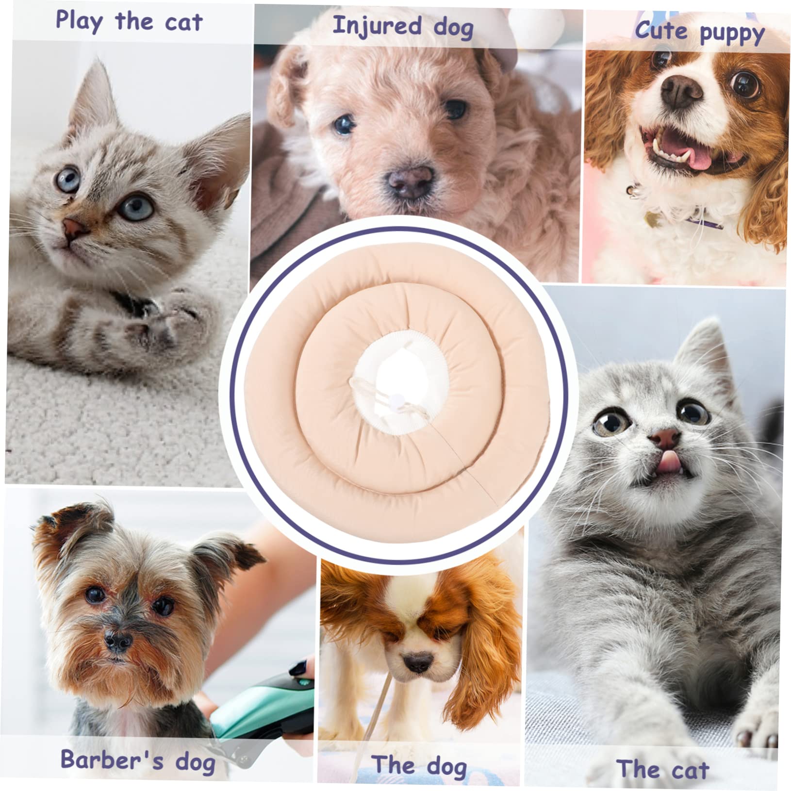 FRCOLOR 2 Conos de recuperación para Cachorros de Elisabeth, para Perros, Cachorros, curación antifugas, Collar para Mascotas, Conos de protección curativa, Collar para Gatos, Suministros
