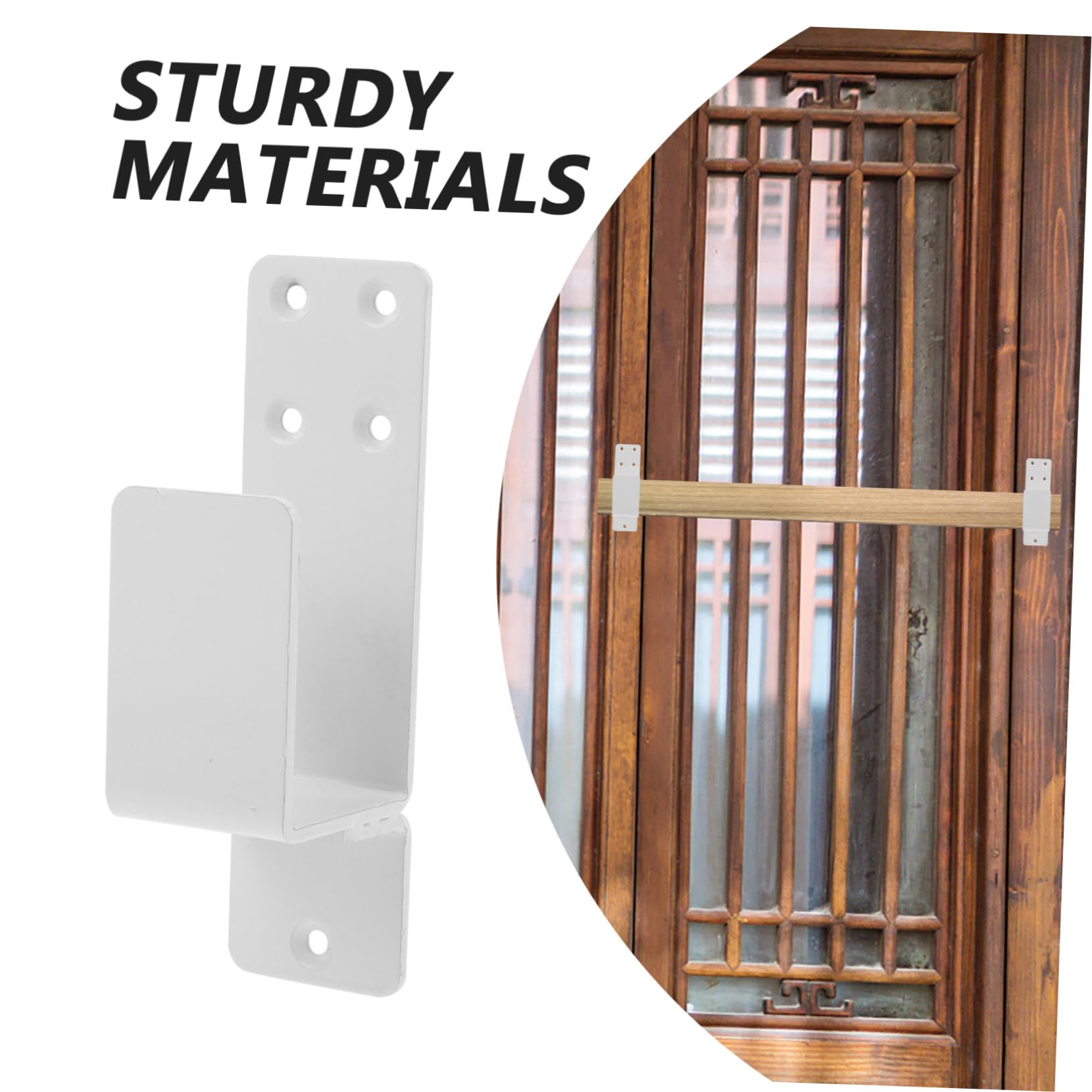 2 pièces Support de Barre de Sécurité pour Porte Supports Robustes et Épais Installation Facile Fixation Résistante pour Barrière de Porte Sécurisée