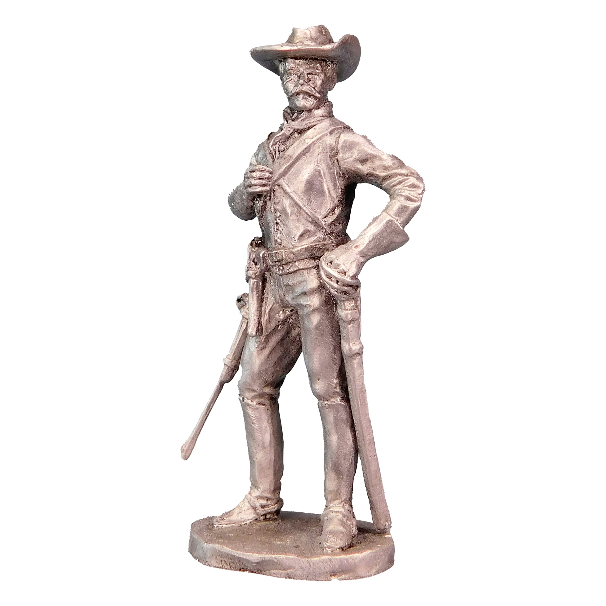 Tin Soldiers - Tin Metal Collection Toy - Tin Sculpture - Size 1/32 Scale - Home Collectible Figurines Unpainted - Cavalry Sergeant, 7th Col Us-01-b