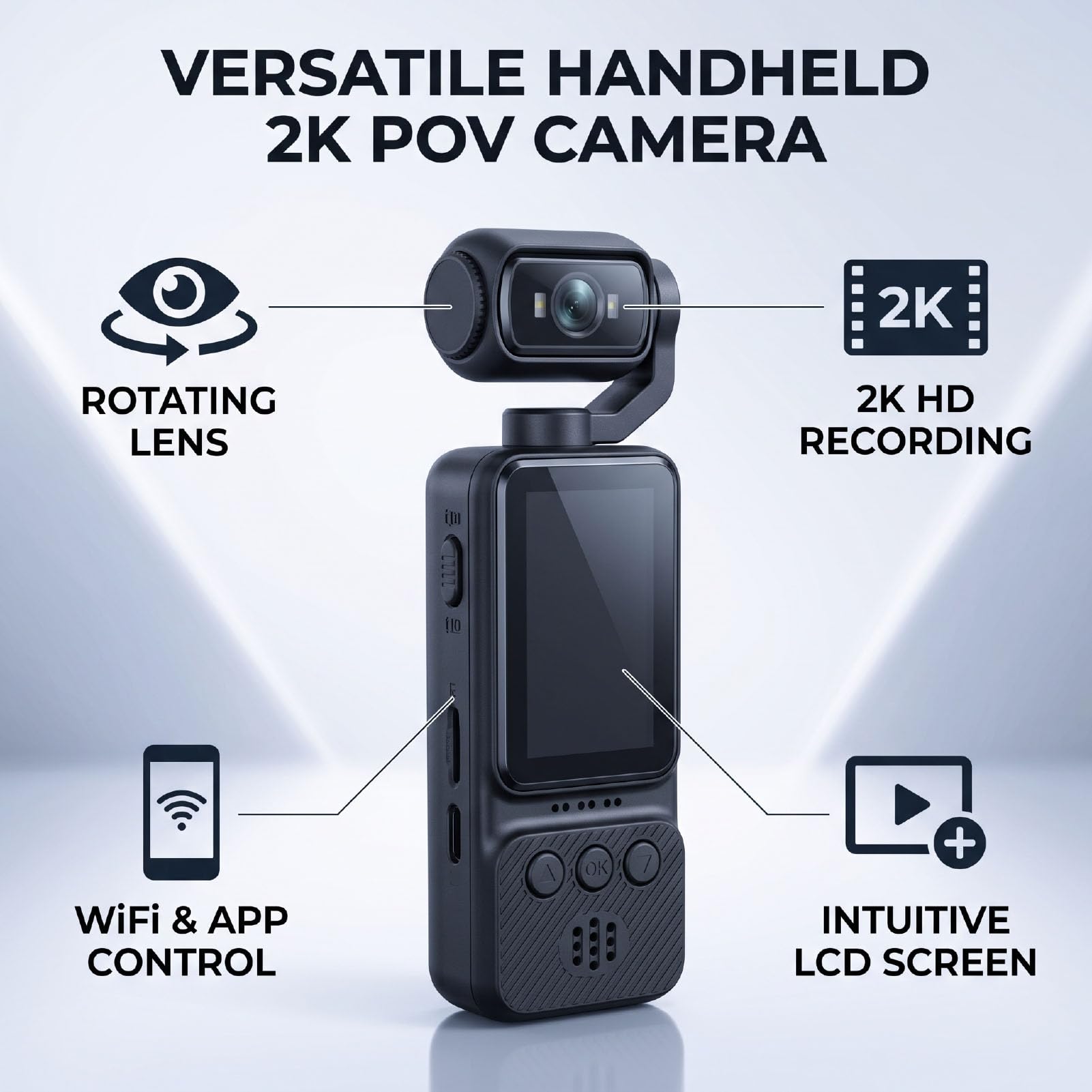 SUNGOOYUE Action Camera, Videocamera POV Portatile 2K