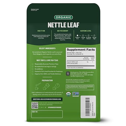 Vista 273 de FGO Té de menta orgánico, 100 unidades, bolsitas de té ecológicas, sin cafeína, el embalaje puede variar (paquete de 1)