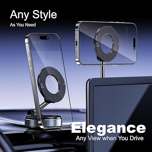 Miniatura 4 de Magsafe - Soporte magnético para teléfono para automóvil, soporte de teléfono con ventosa al vacío, soporte de coche para iPhone, sin necesidad de