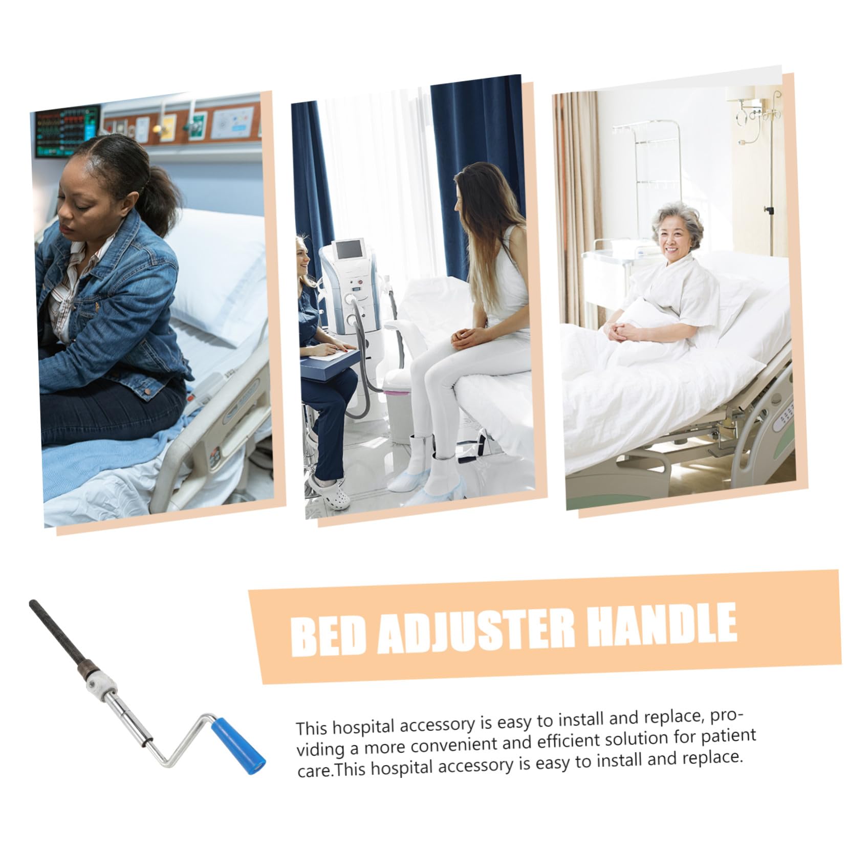 Höhenverstellbarer Kurbelgriff für Pflegebett Langlebige Kurbelmontage Ergonomischer Handgriff für Krankenhausbedarf Einfache Bedienung und Komfortable Patientenversorgung
