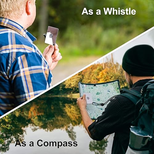 Miniatura 7 de Jetec 2 piezas espejo de señal de supervivencia reflectante espejo de supervivencia 2 x 3 pulgadas enviar remotamente PFD espejos al aire libre