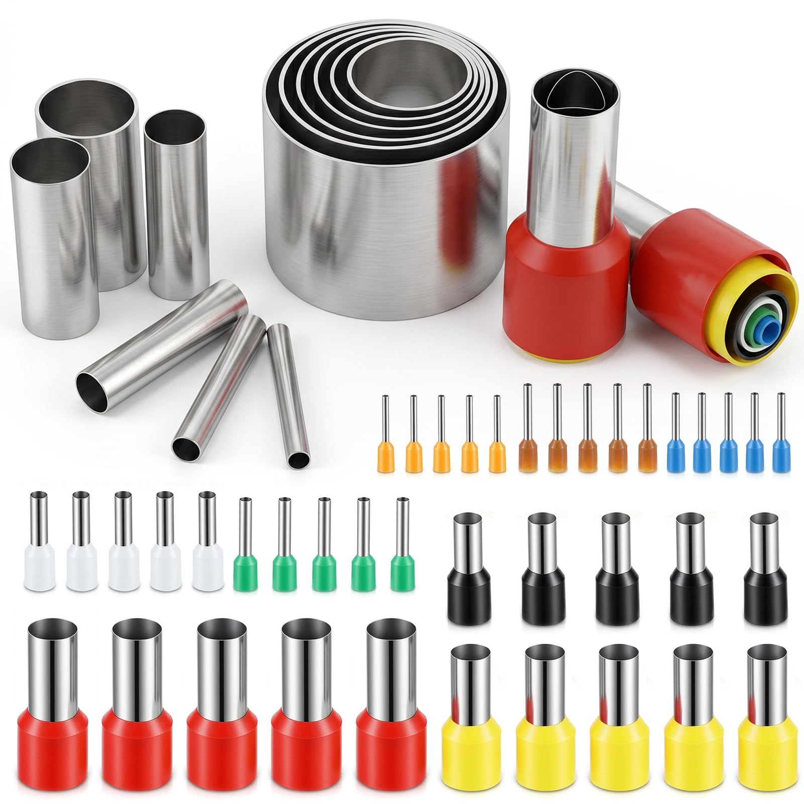 52Pcs Metal Polymer Clay Cutters, Multi-Size Round Clay Circle Cutter