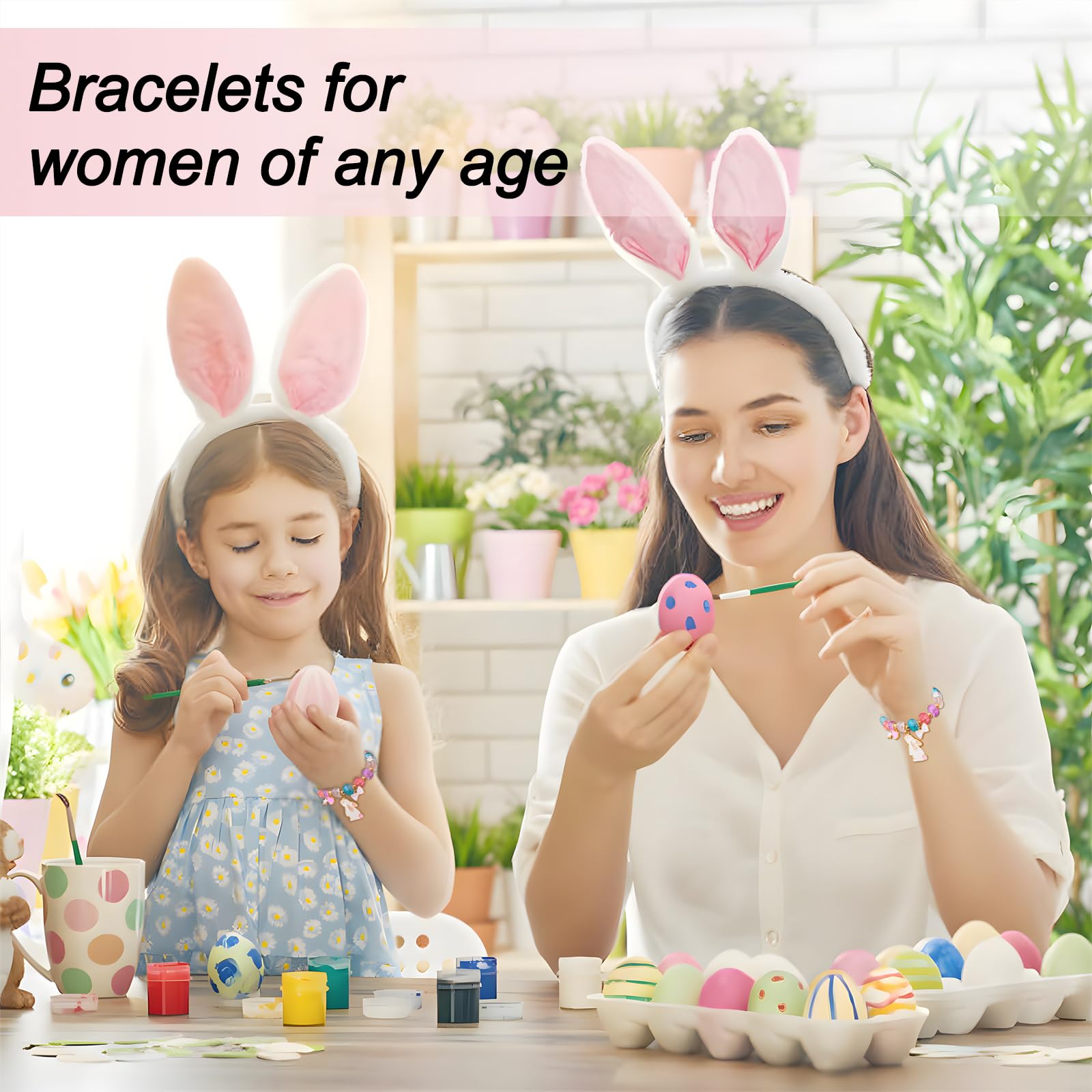 Easter Bracelets Basket Stuffers Essentials Egg Fillers Filled For Women 2026 Teens Cute Bunny Charm Decorations Accessories Gifts Rabbit Presents For Adults Female Style