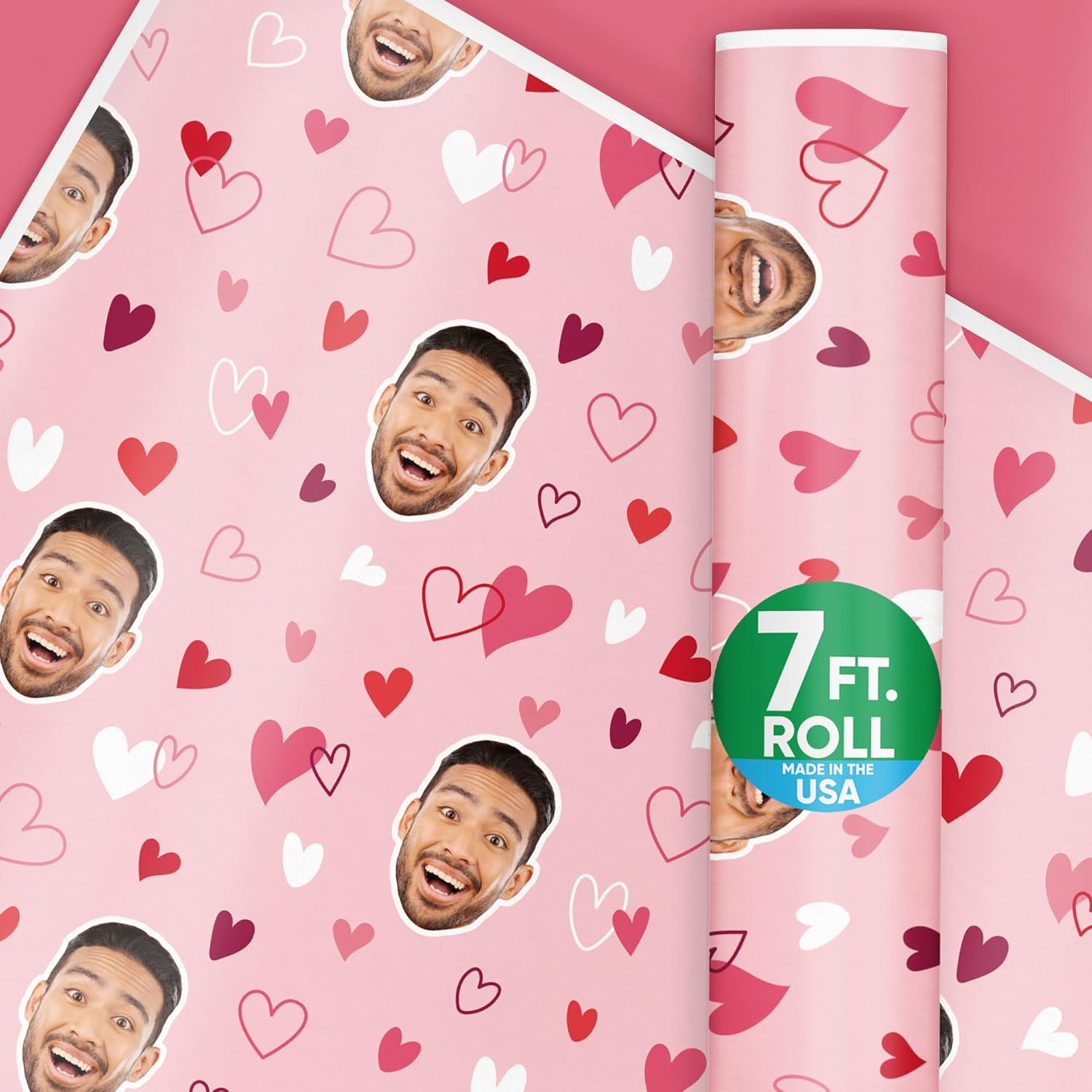 Big Dot of Happiness Happy Galentine's Day Gift Wrapping Paper Roll