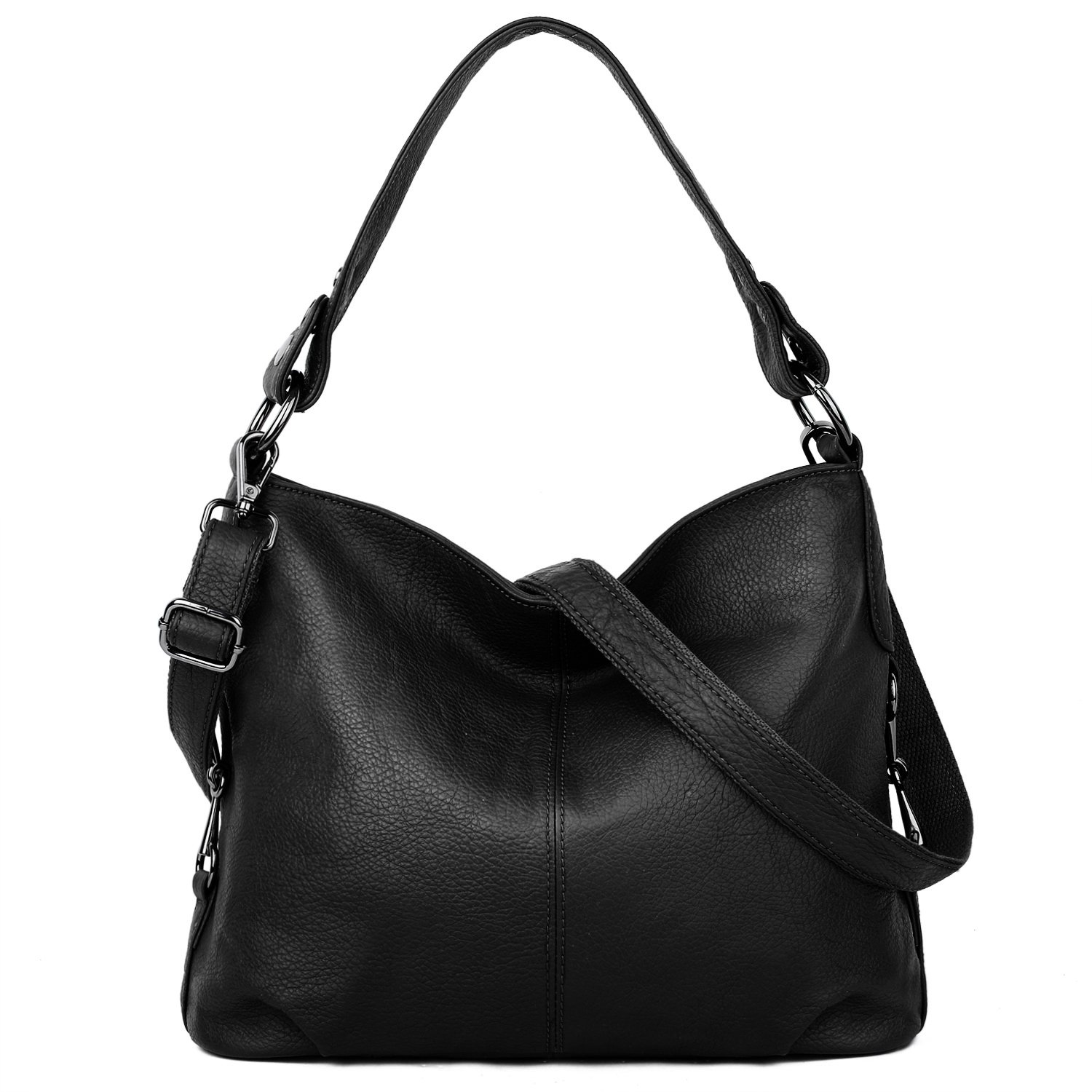 YALUXE Genuine Leather Shoulder Bags Stylish Hobo Handbags Purses Crossbody Bags for Women