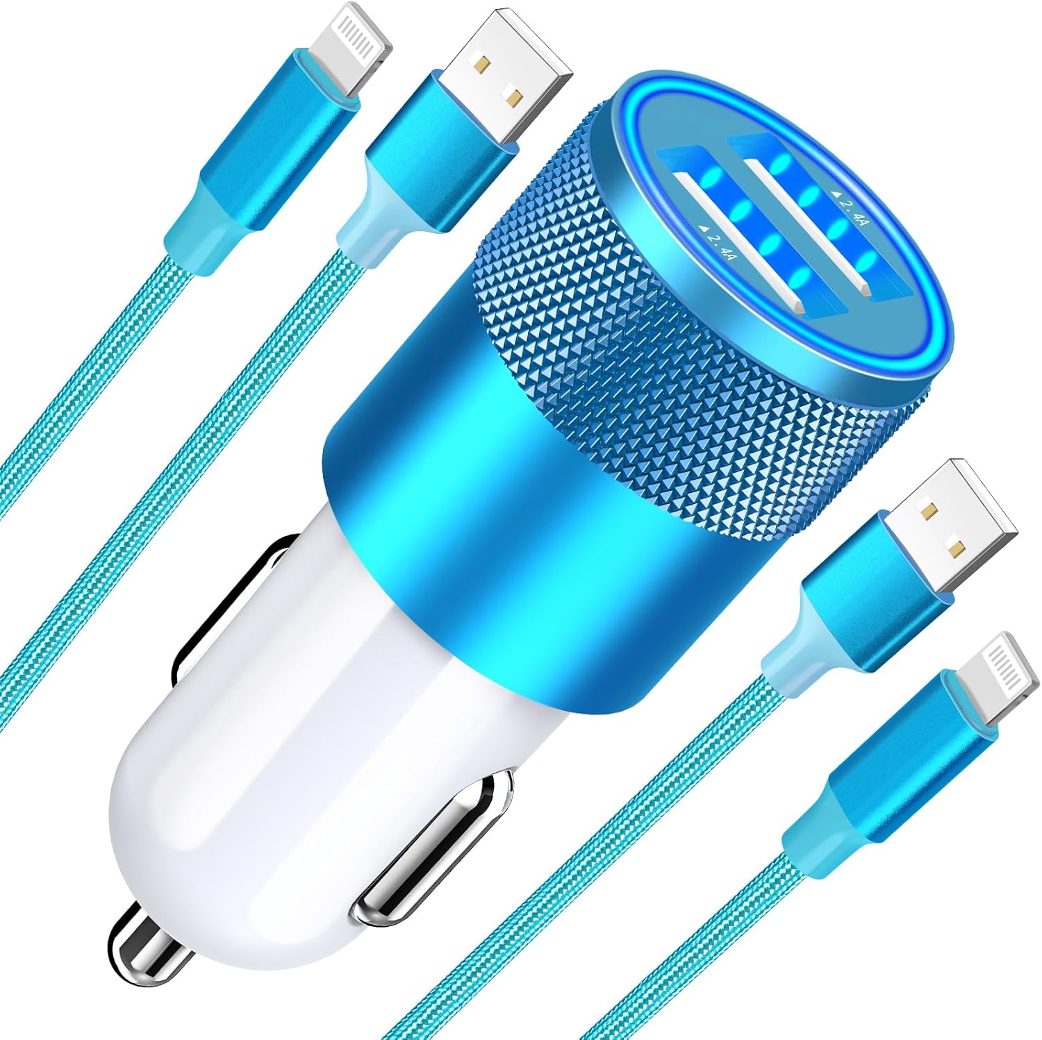 【MFi Certified】iPhone Fast Car Charger, Braveridge 4.8A Dual USB Car Power Adapter