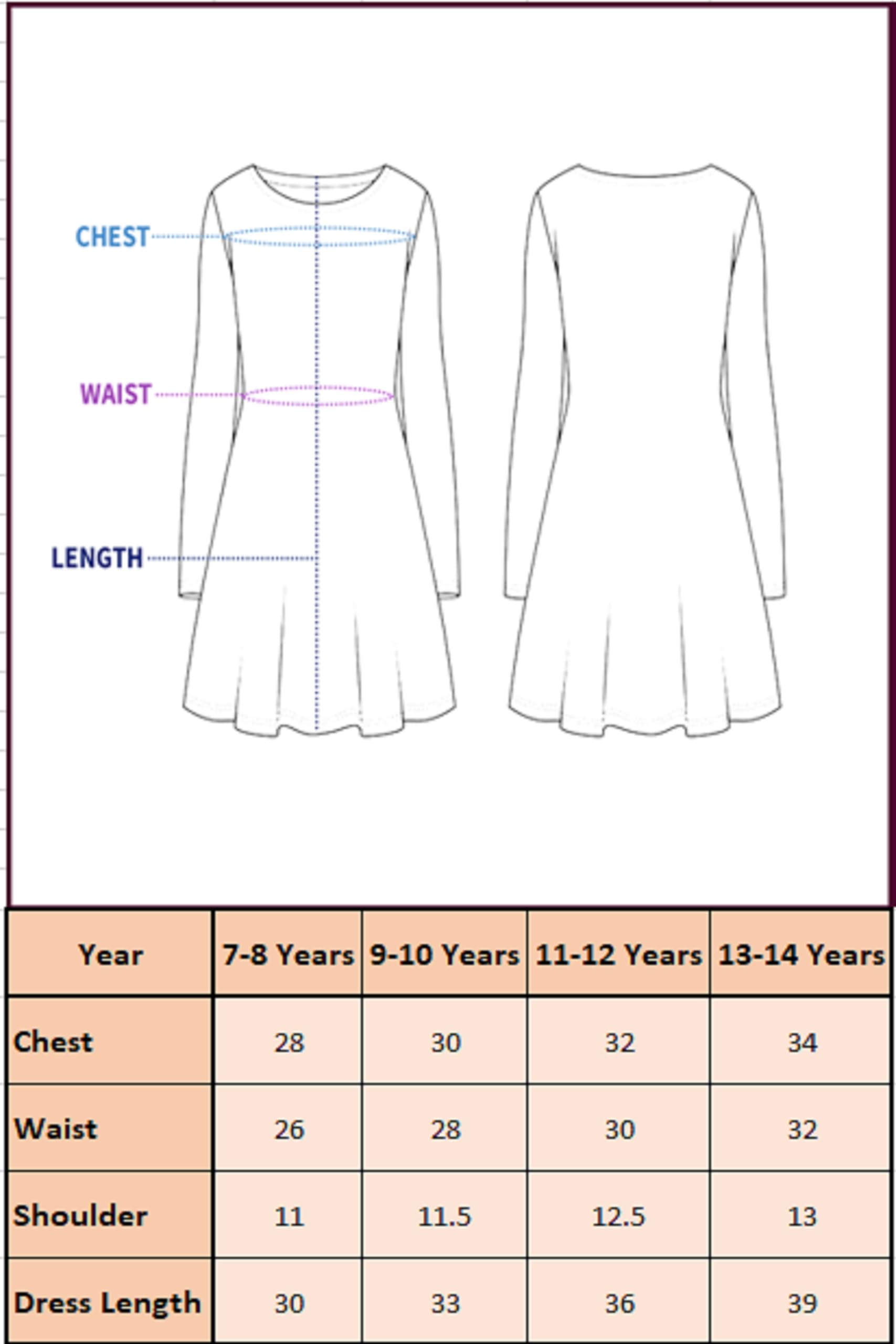 Fashion Dream Girls Calf Length Abstract Printed Dress|Western Midi Dresses (FDGFRK00419 BLK 40_Black_13-14 Years) 4