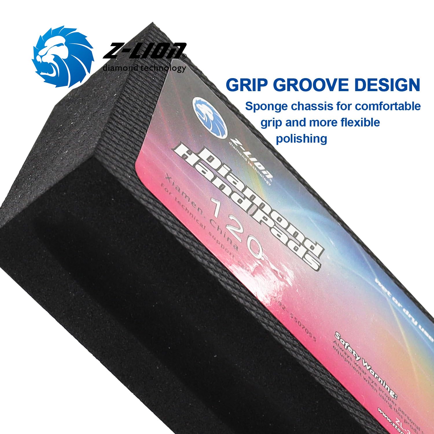 Z-Lion Diamond Hand Polishing Pads Electroplated Grit 120 for Glass Stone