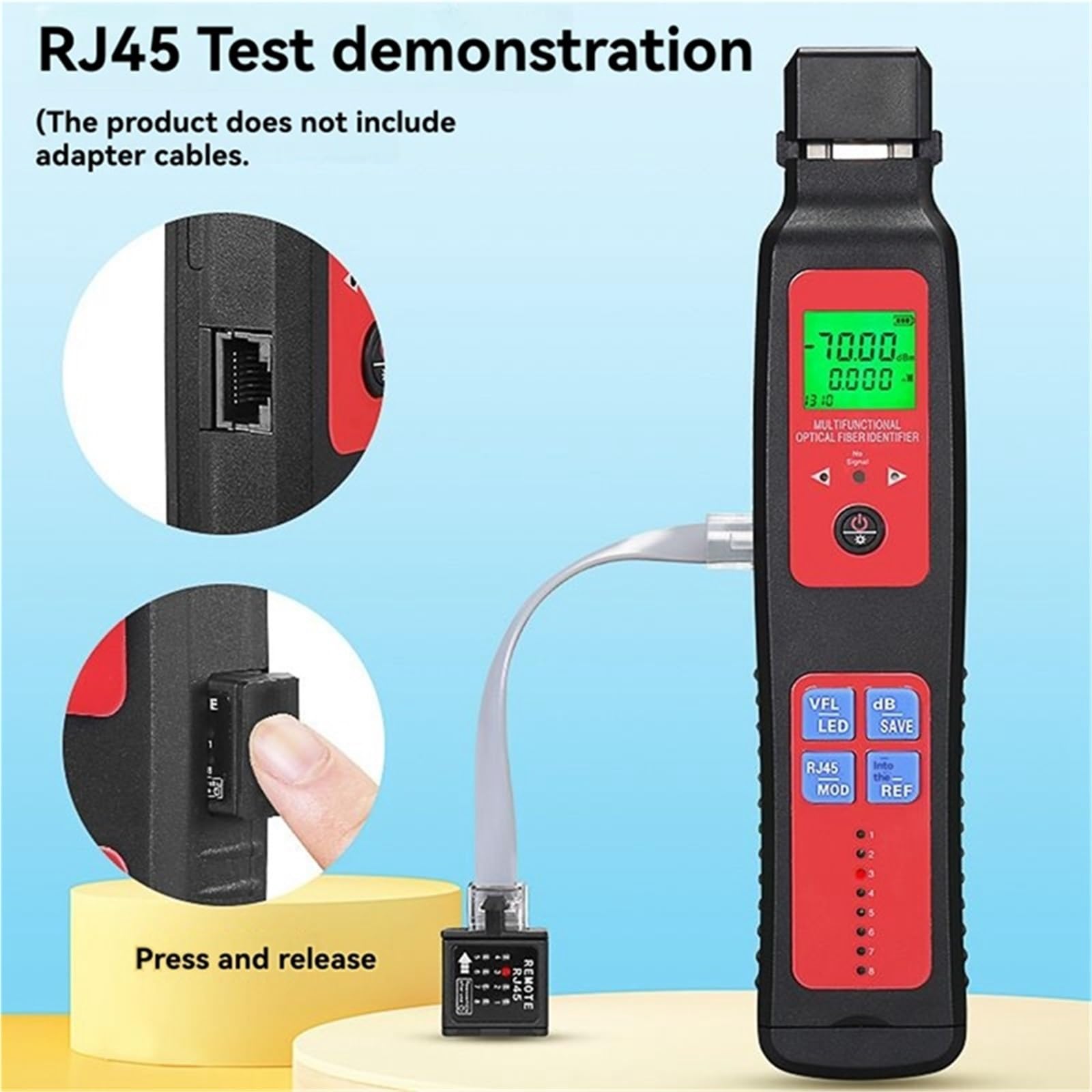 Identyfikator kabla światłowodowego A-507 Funkcjonalność testowania na żywo Tester sieci 5 w 1 Wskaźnik LED Moc optyczna Elektrownia stacji