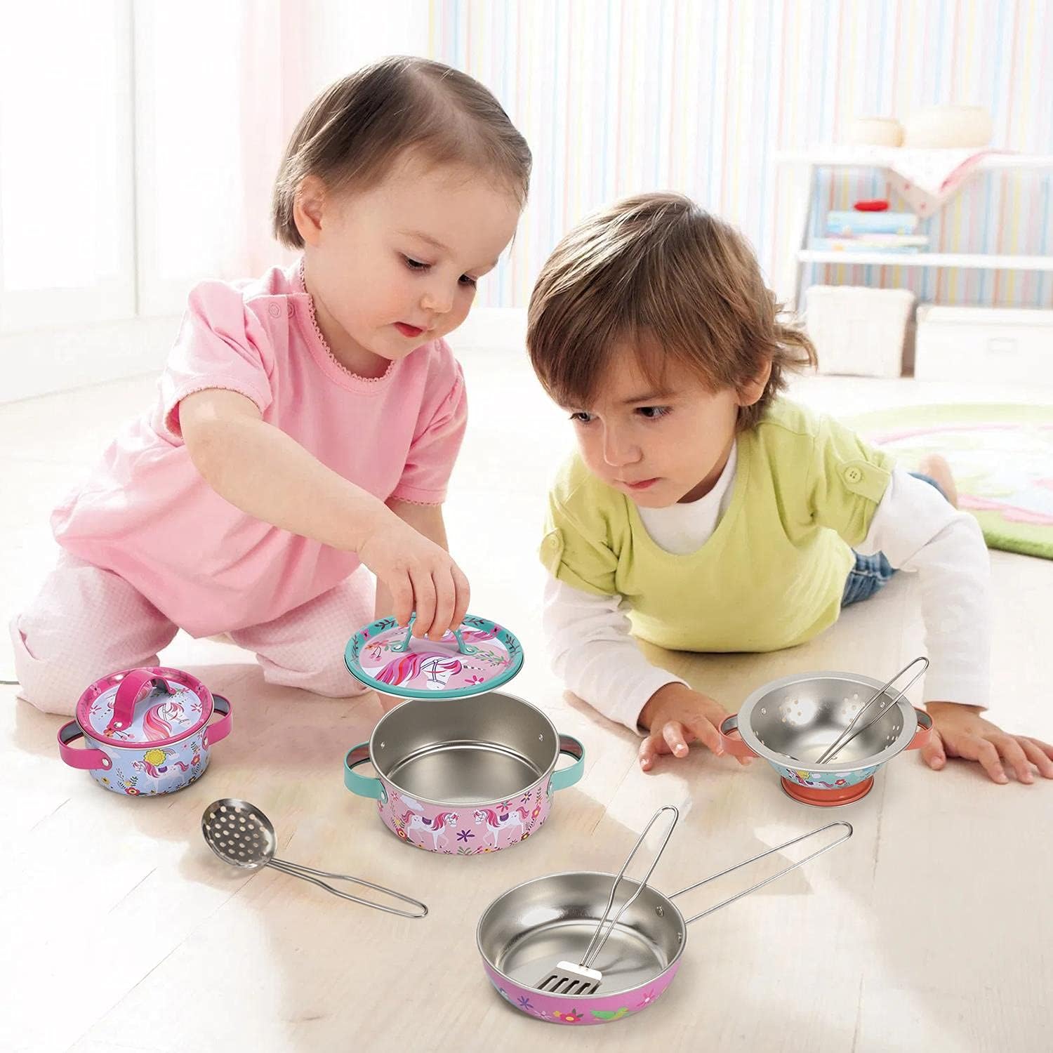 SOKA UNICORN Kids Kitchen Set Toy Pots and Pans Set for kids Toy