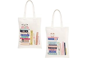 Oudain Aesthetic Canvas Library Book Bags for Kids