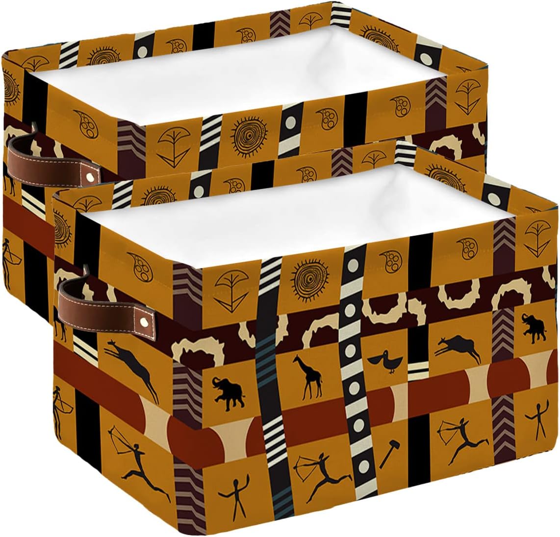 Storage Baskets for Shelves, Foldable Rectangle Storage