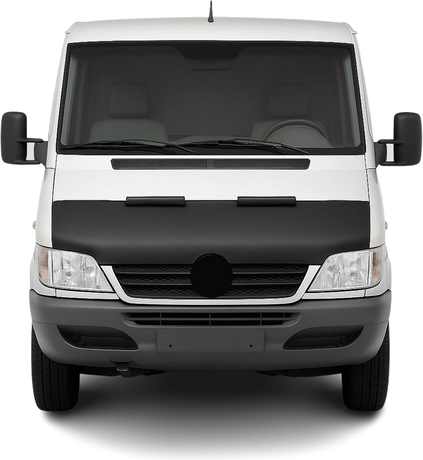 OMAC Car Bonnet Mask Hood Bra for Dodge Sprinter 2003-2006 Black 1 Pc