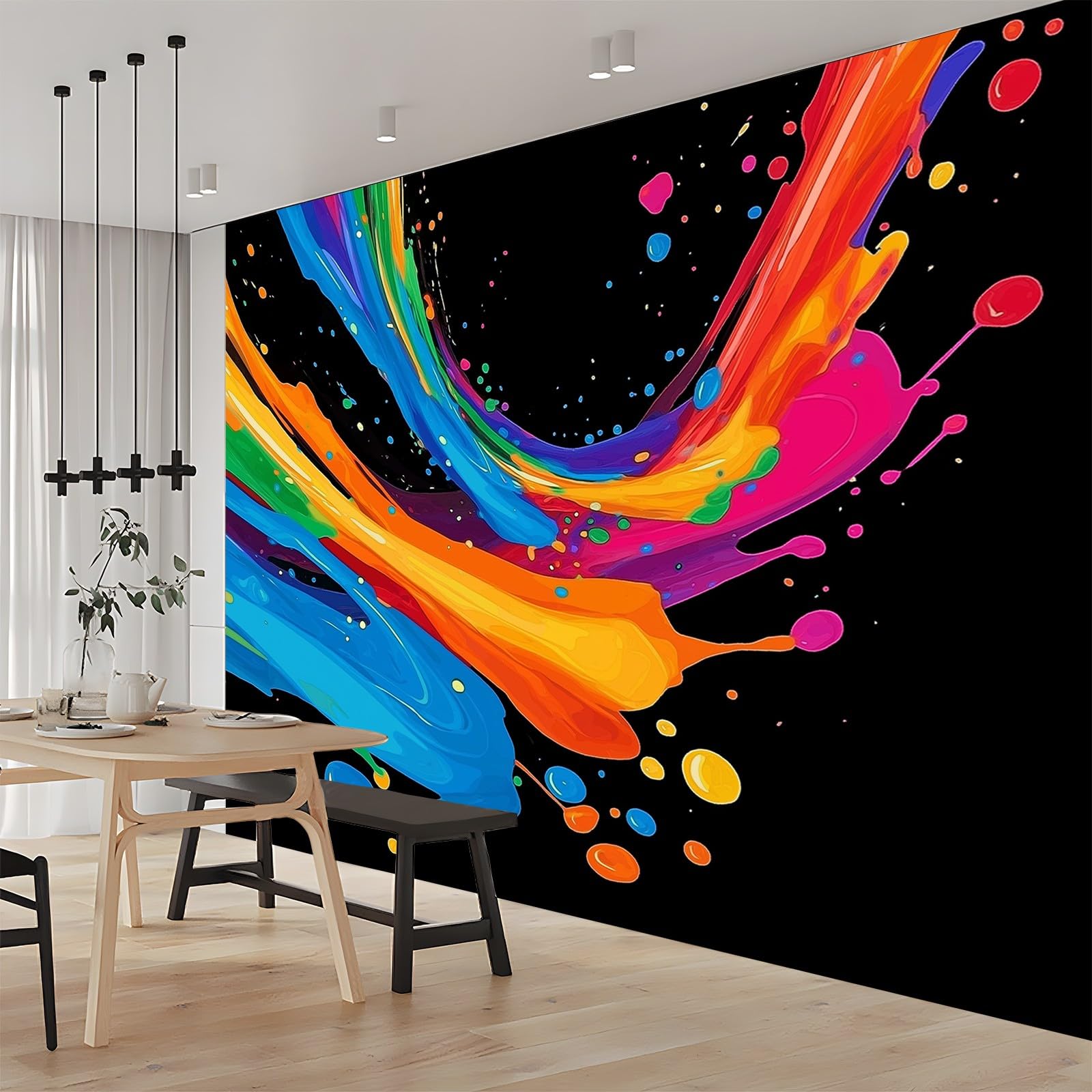Tapeta 3D farba kolor 250 x 175 cm plakat duży mural fototapeta, DIY sztuka ścienna mural do salonu sypialni biura wystrój domu