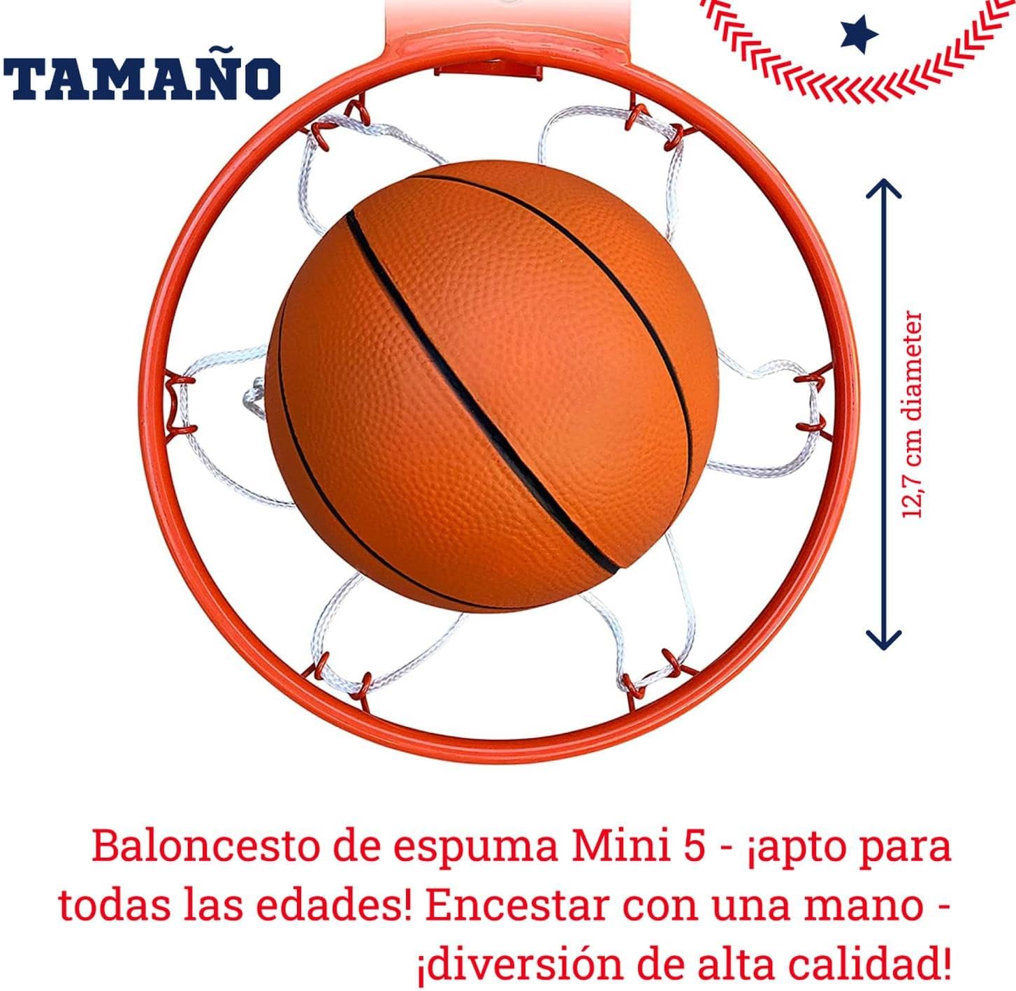 5” Foam Mini Basketball for Pro Mini Basketball Hoop, 2 Pack | Safe & Quiet Small Basketball for Over The Door Mini Hoop Basketball Sets