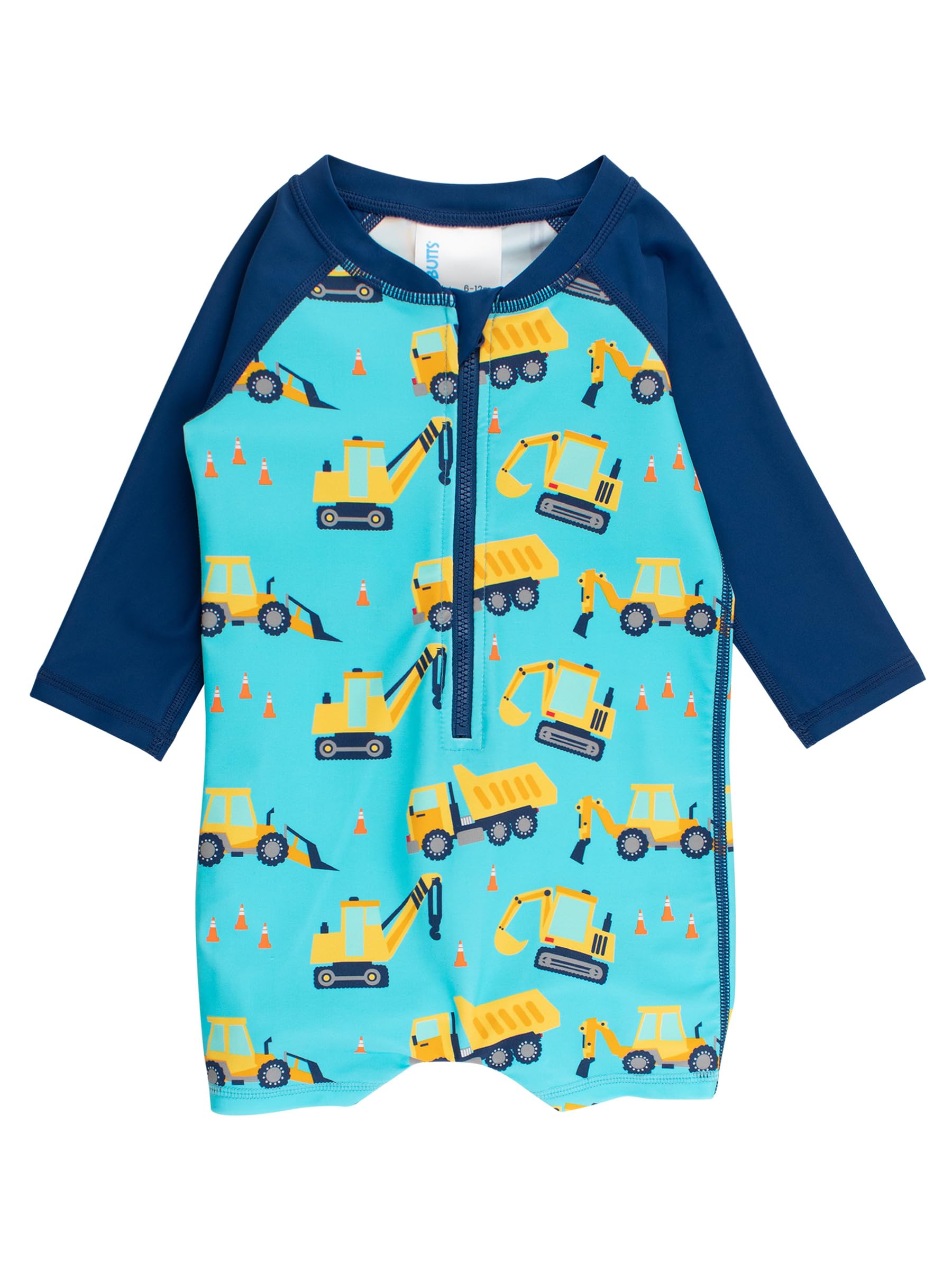 RUGGEDBUTTS Baby Boy Rash Guard Striped - One Piece Sunsuit UPF 50+