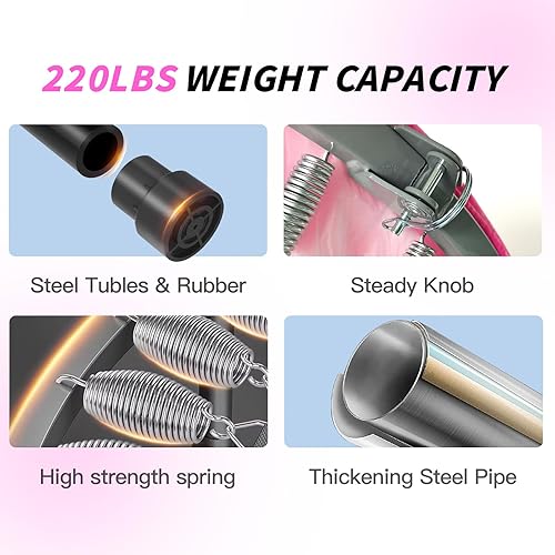 Miniatura 2 de Ativafit Trampolín plegable de 36 pulgadas para niños, mini trampolín con cómodo mango de espuma, para jugar en interiores y exteriores, uso