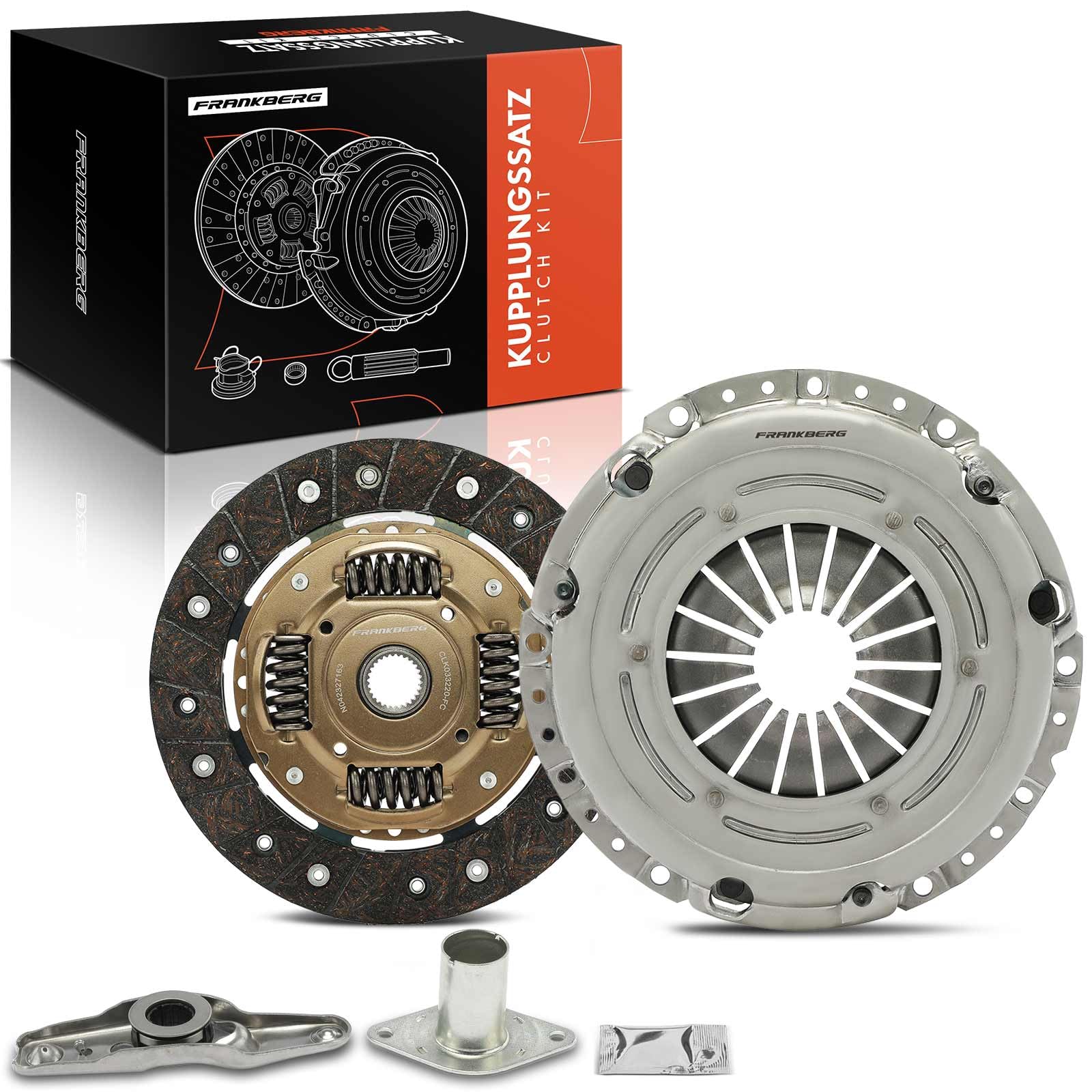 Frankberg Kupplungssatz Kompatibel mit Golf VI 5K1 1.4L 2008-2012 Polo 6C1 6R1 1.2L 1.4L 2009-Heute Fabia II 542 1.2L 1.4L 2006-2014 Leon 1P1 1.4L 2006-2012 Replace# 02T141153F
