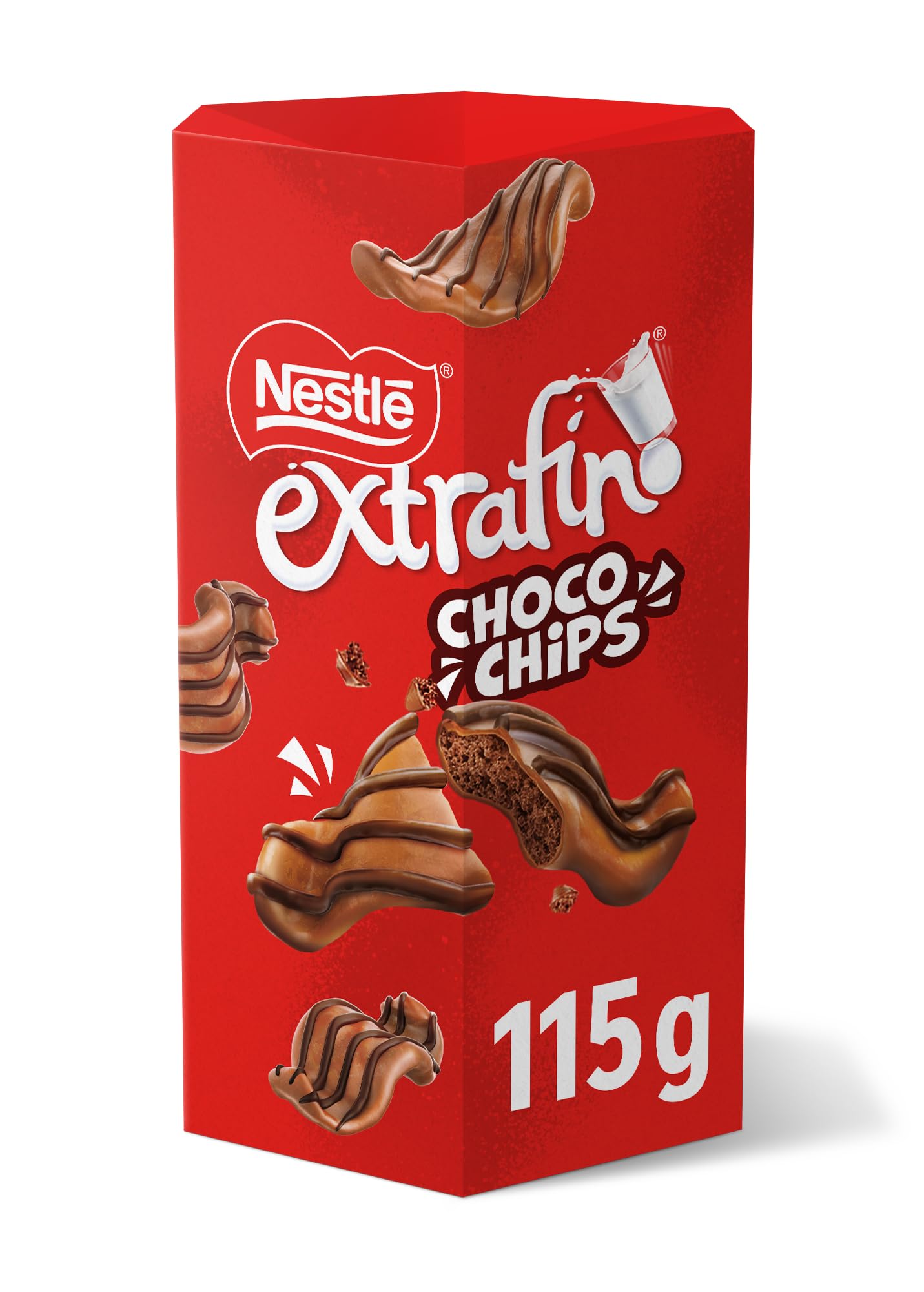 NESTLÉ EXTRAFINO Choco Chips, Chips de cereales recubierto de chocolate 15x115g