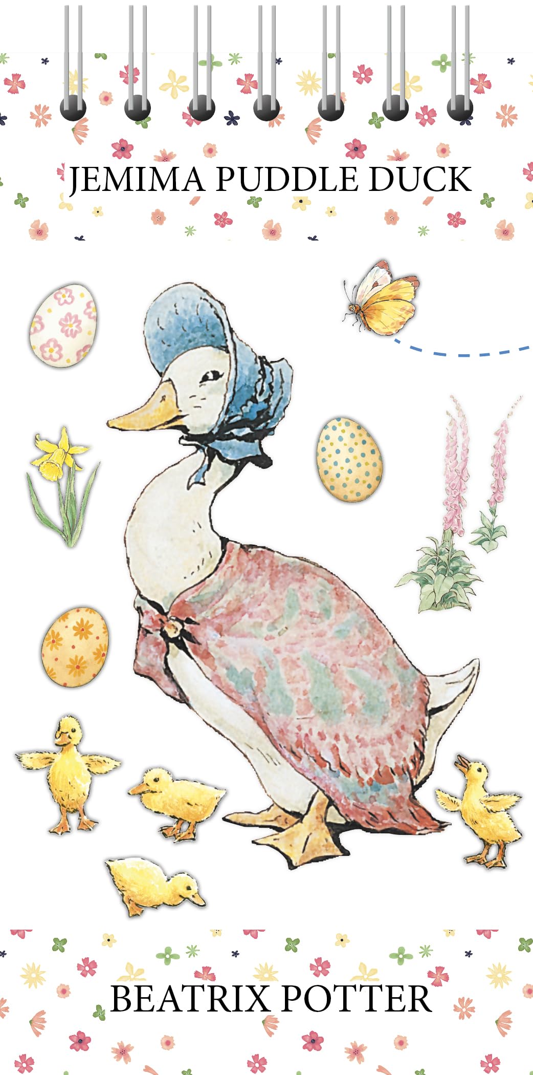Robert Frederick Beatrix Potter Jemima Puddle-Duck Tall Wiro Notes To Do List Pad Notebook